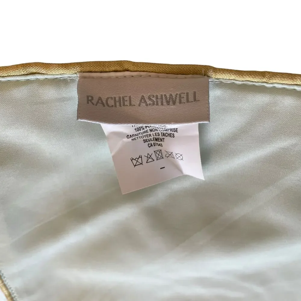RACHEL ASHWELL Beaded Christmas Tree Bow Table Runner 16x90 Mint Green Gold NEW